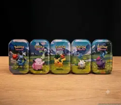 Pokemon TCG Ascended Heroes Mini Tin Set FULL ARTWORK 5x Lot 10 Packs Sealed - Image 1