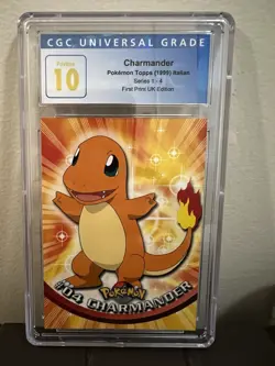 Charmander Pokemon Topps (1999 Italian) First Print UK - Pop 1 Top Pop! - Image 1