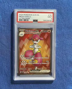 2024 POKEMON SCR EN-STELLAR CROWN ULTRA RARE #161 MEDICHAM EX PSA 9 MINT - Image 1