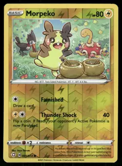Morpeko 035/072 Common Shining Fates Pokemon Reverse Holo Near Mint - Image 1