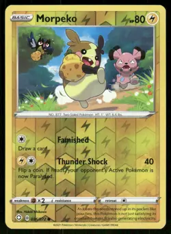 Morpeko 036/072 Common Shining Fates Pokemon Reverse Holo Near Mint - Image 1