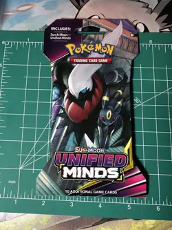 Pokemon TCG Sun & Moon Unified Minds Sleeved Booster DARKRAI & UMBREON ART 2019 - Image 1