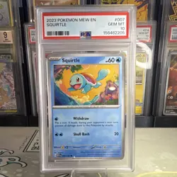 Pokemon TCG Scarlet & Violet 151 #007 Squirtle English PSA 10 Low Pop - Image 1