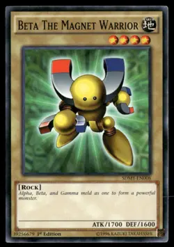 Beta The Magnet Warrior SDMY-EN008 1st Edition Yugi Muto Yu-Gi-Oh - Image 1