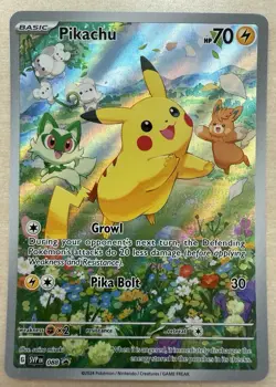 PIKACHU SVP 088 Scarlet & Violet Full Art Promo Pokemon Card Near Mint - Image 1