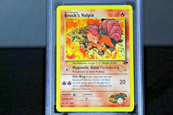 PSA 8 Brock’s Vulpix WOTC Promo #37 Wizards Gold Stamp Pokemon Card - Image 2