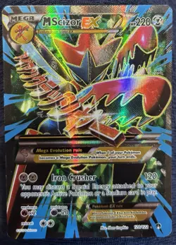 Pokemon TCG M Scizor EX Full Art Holo Card 120/122 Breakpoint Mega Ultra Rare - Image 1