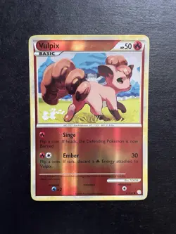 Pokemon VULPIX HeartGold & SoulSilver REVERSE HOLO Base Set Card 87/123 (P660) - Image 1