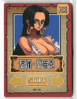 BOA HANCOCK HR HR-15 PIXEL ART Thick One Piece Anime Collectible Card - Image 1