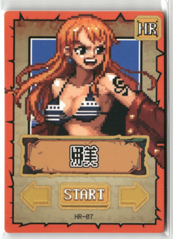 NAMI HR HR-07 PIXEL ART Thick One Piece Anime Collectible Card - Image 1