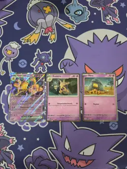 Pokemon 151 ALAKAZAM EX SVP 050 - Holo Promo Card With Kadabra and Abra COMBO! - Image 1
