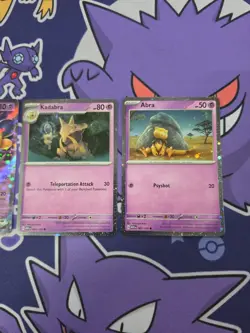 Pokemon 151 ALAKAZAM EX SVP 050 - Holo Promo Card With Kadabra and Abra COMBO! - Image 3