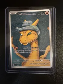 Pokemon Art Series Card 085 Charizard with Grey Felt Hat (fan art) - Image 1