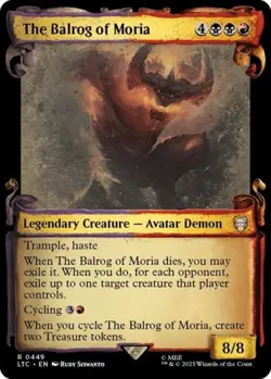 MTG English The Balrog of Moria (Showcase Scrolls) NM Foil - Image 1