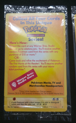 Pokemon TCG: SEALED WB WoTC Black Star Promo 4 card set #2,3,4,5 - Image 2