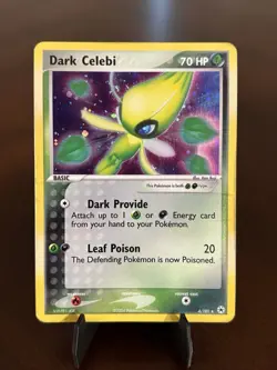 Dark Celebi EX Hidden Legends Pokemon Tcg Holo Card 4/101 Rare Creased Lift Holo - Image 1