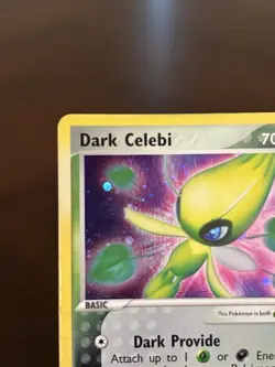 Dark Celebi EX Hidden Legends Pokemon Tcg Holo Card 4/101 Rare Creased Lift Holo - Image 2