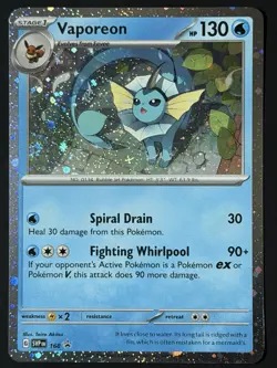 DOUBLE SWIRL 🌀 Vaporeon 168 Promo Pokemon Card Scarlet Violet Black Star NM - Image 4