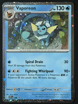 DOUBLE SWIRL 🌀 Vaporeon 168 Promo Pokemon Card Scarlet Violet Black Star NM - Image 5