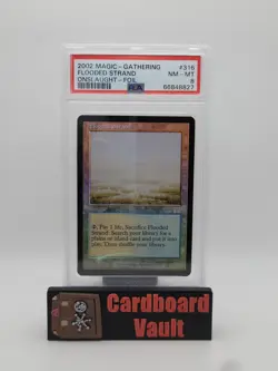 2002 Magic The Gathering Flooded Strand Foil #316 PSA 8 66848827 - Image 1