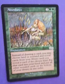 Magic the Gathering MTG Urza's Saga ABUNDANCE Rare LP/EX 1998 NICE! - Image 2