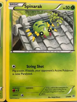 8 spinarak pokemon cards Cute All Different spider 🕷🕸 Adorable - Image 5