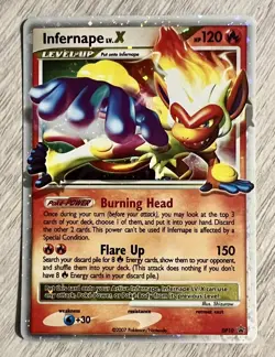 Infernape LV.X DP10 Holo Swirl Diamond and Pearl Pokemon - Image 1
