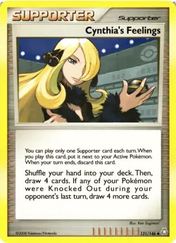 Pokemon TCG Cynthia's Feelings 131/146 Legends Awakened Rare Regular LP - Image 1