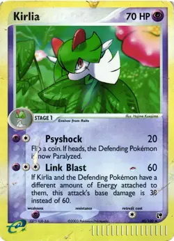 Pokemon TCG Kirlia 40/100 Sandstorm Reverse Holo DMG - Image 1