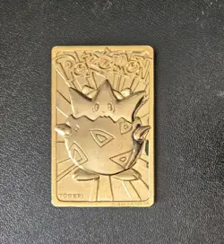Pokemon Vintage 1999 Gold Plated Card Burger King Limited Edition Togepi in Case - Image 2