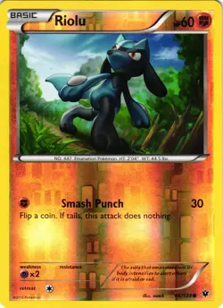 Pokemon TCG Riolu 46/124 Reverse Holofoil Fates Collide VLP - Image 1