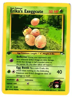 Pokemon TCG Erika's Exeggcute 43/132 Uncommon 1st Edition MP - Image 1