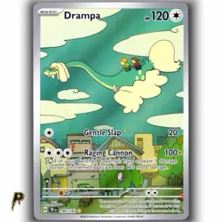 2024 Pokemon Temporal Forces Drampa 184/162 Illustration Rare Holo NM - Image 1