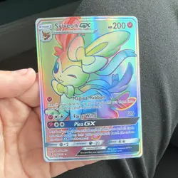 Sylveon GX 158/145 Secret Rare Full Art Holo SM Guardians Rising 2017 light play - Image 1