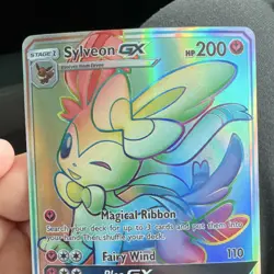 Sylveon GX 158/145 Secret Rare Full Art Holo SM Guardians Rising 2017 light play - Image 3