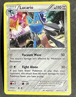 Lucario (63) XY - Fates Collide 63/124 Near Mint NM Cosmos Holo Rare - Image 1