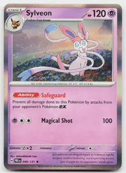 Sylveon 040/131 Holo Rare Prismatic Evolutions Pokemon Holo Near Mint - Image 1