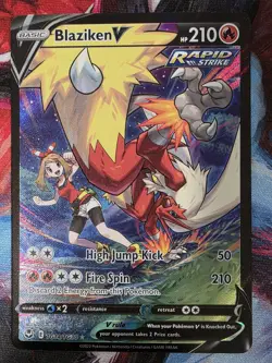 Pokemon TCG: Blaziken V TG14/TG30 SWSH12: Silver Tempest Trainer Gallery NM - Image 1