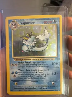 Vaporeon 12/64 Jungle Holo LP-MP Pokemon TCG NM - Image 1