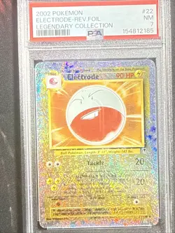 2002 POKEMON LEGENDARY COLLECTION #22 ELECTRODE-REVERSE FOIL PSA 7 NM - Image 3