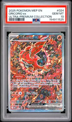 2025 Pokemon MEP EN Ultra Premium Collection #024 Oricorio ex PSA 10 GEM MINT - Image 1