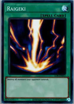 Raigeki Super Rare Legend of Blue Eyes (25th Anniversary Edition) LOB-EN053 NM - Image 1