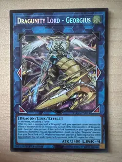 X2 Yugioh Dragunity Lord - Georgius BLGG-EN014 Secret Rare 1st Edition NM - Image 1