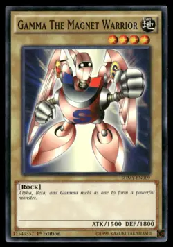 Gamma The Magnet Warrior SDMY-EN009 1st Edition Yugi Muto Yu-Gi-Oh - Image 1