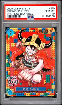 Monkey D. Luffy PSA10 2025 One Piece Simplified Chinese One Piece Day Vol.2 #110 - Image 1