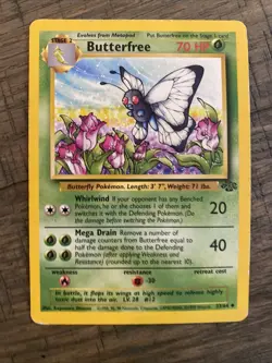 Pokemon Butterfree Uncommon Card Jungle Set 33/62 WOTC- MP - Image 1