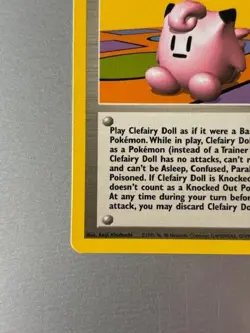 Clefairy Doll Trainer Card 70/102 Base Set Pokemon Card. Near Mint - Image 4