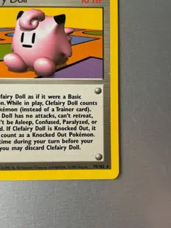 Clefairy Doll Trainer Card 70/102 Base Set Pokemon Card. Near Mint - Image 5