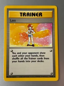 Lass Trainer Card 75/102 Base Set Pokemon Card. Near Mint - Image 1
