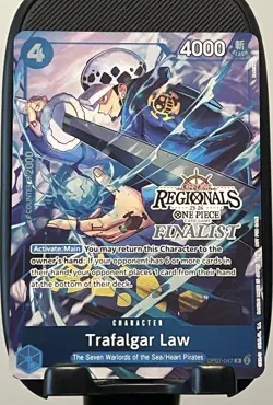 Trafalgar Law OP07-047 25-26 Offline Regionals Finalist Stamped Card One Piece - Image 1